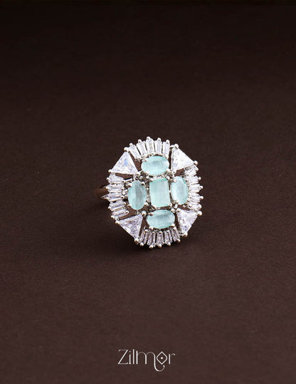 Silvertone AD Ring (color option) -OT100790 6-Zilmor