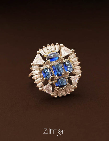 Silvertone AD Ring (color option) -OT100790 7-Zilmor