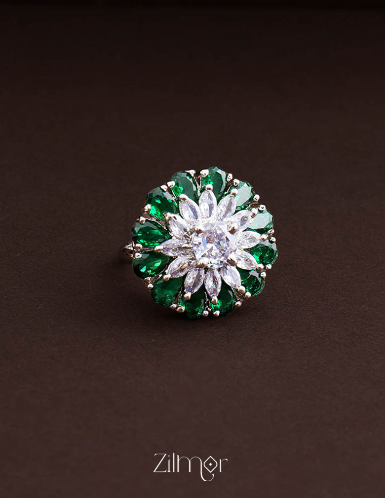 Silvertone AD Ring (color option) - OT100791 2-Zilmor