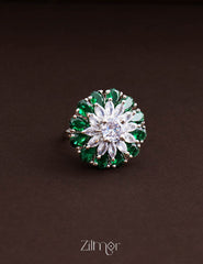 Silvertone AD Ring (color option) - OT100791 2-Zilmor
