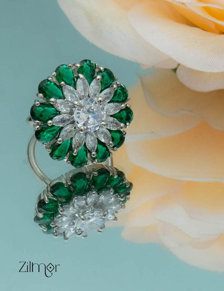 Silvertone AD Ring (color option) - OT100791 1-Zilmor