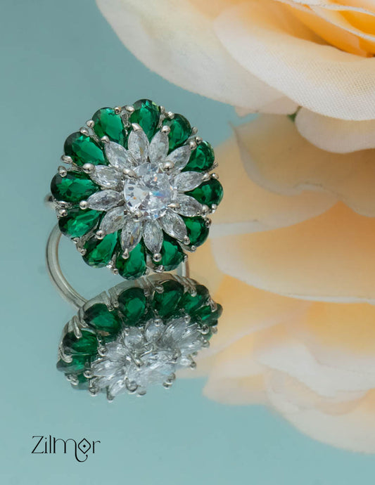 Silvertone AD Ring (color option) - OT100791