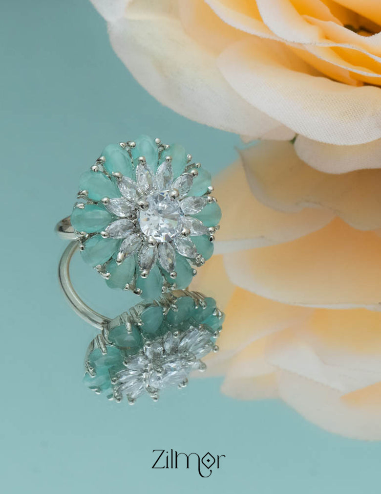 Silvertone AD Ring (color option) - OT100791 3-Zilmor
