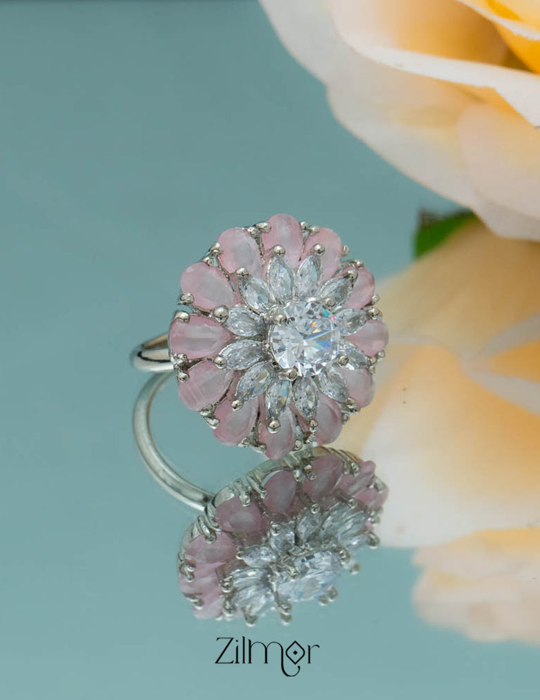 Silvertone AD Ring (color option) - OT100791 6-Zilmor