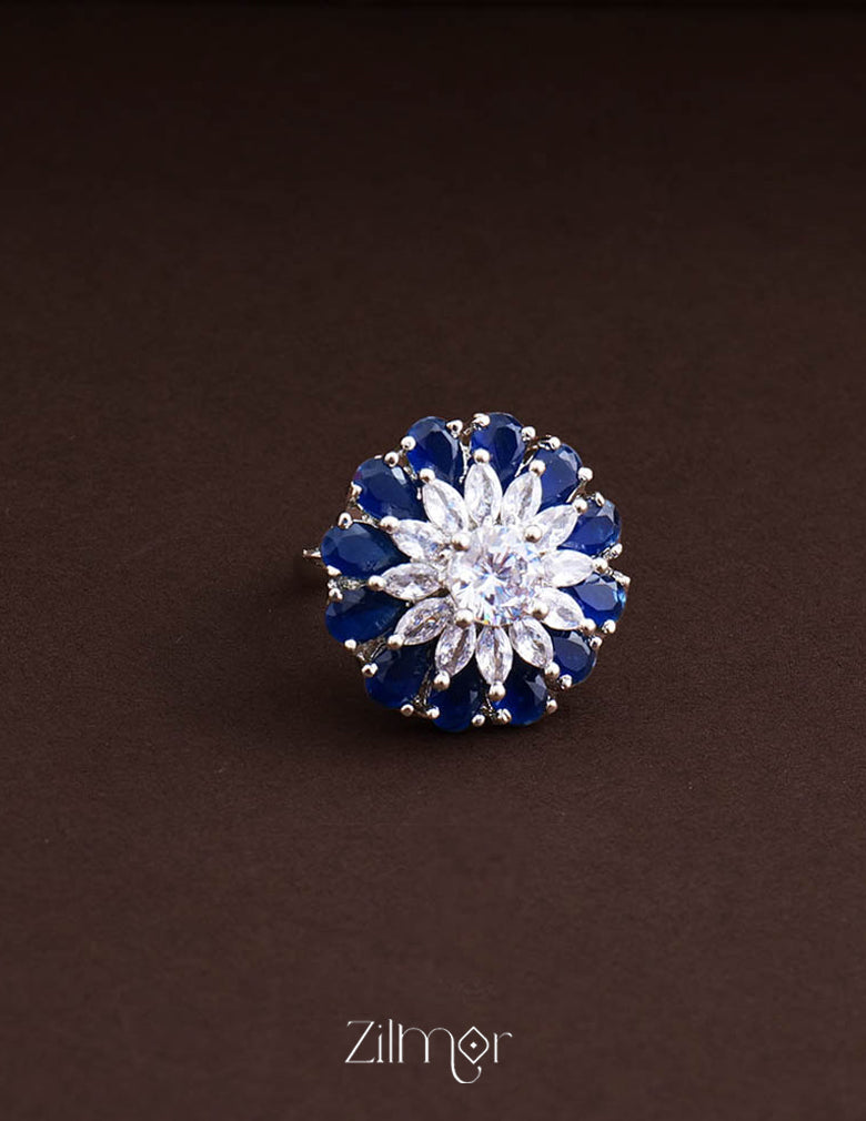 Silvertone AD Ring (color option) - OT100791 8-Zilmor