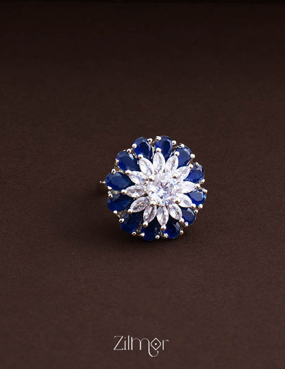 Silvertone AD Ring (color option) - OT100791 8-Zilmor