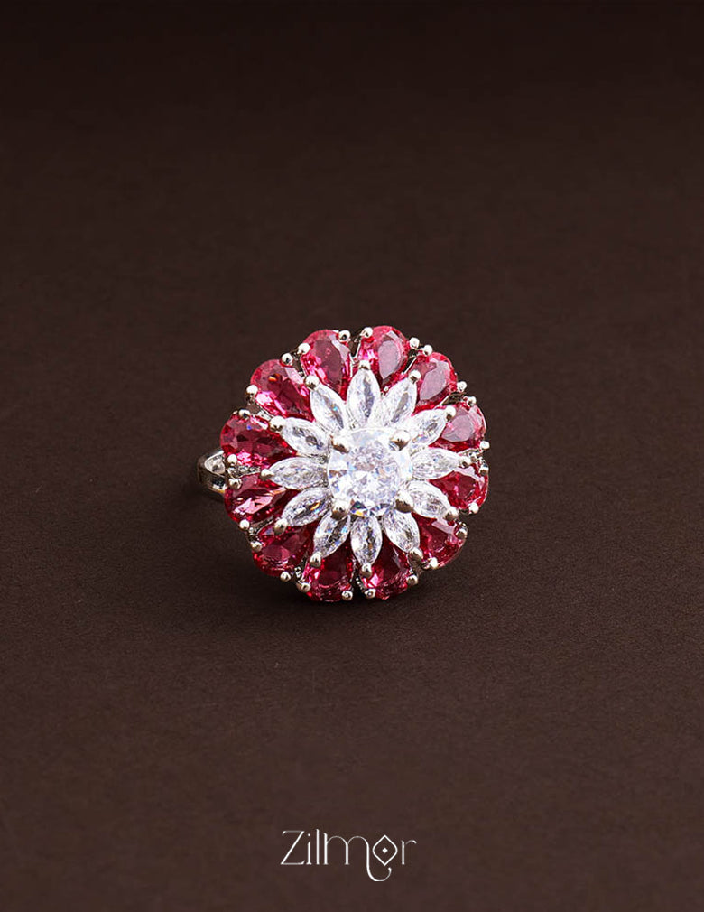 Silvertone AD Ring (color option) - OT100791 9-Zilmor