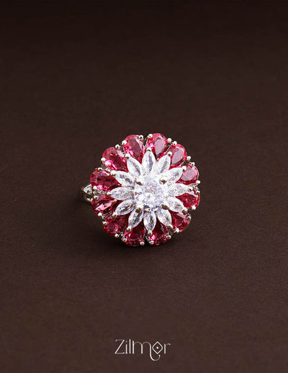 Silvertone AD Ring (color option) - OT100791 9-Zilmor
