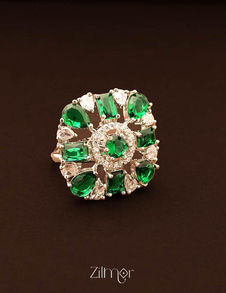 Silvertone AD Ring (color option) - OT100792 3-Zilmor