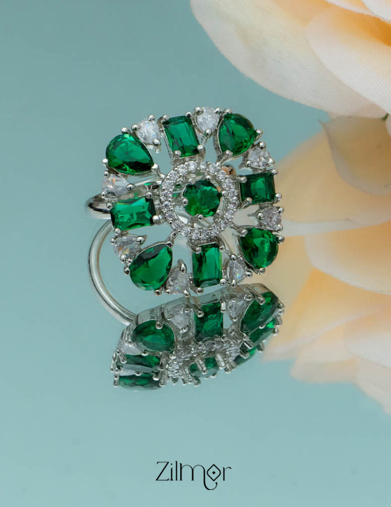 Silvertone AD Ring (color option) - OT100792 4-Zilmor