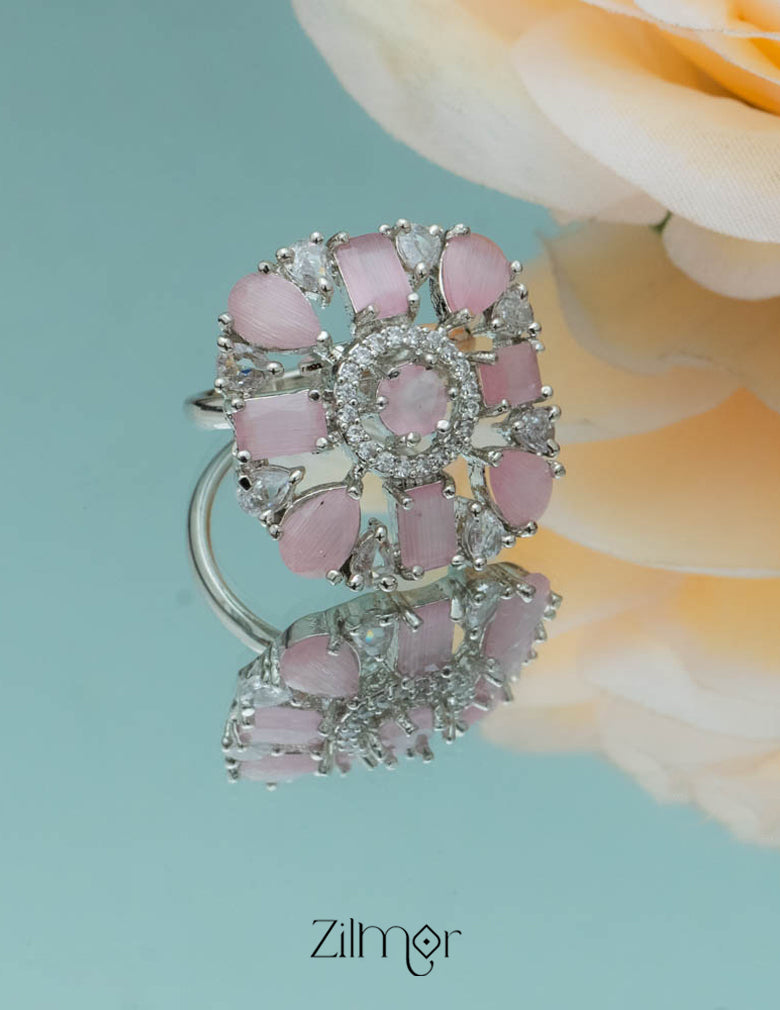 Silvertone AD Ring (color option) - OT100792 6-Zilmor