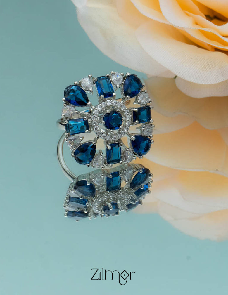 Silvertone AD Ring (color option) - OT100792 7-Zilmor