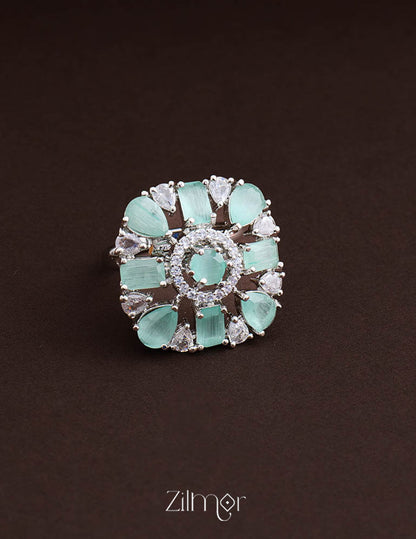 Silvertone AD Ring (color option) - OT100792 9-Zilmor