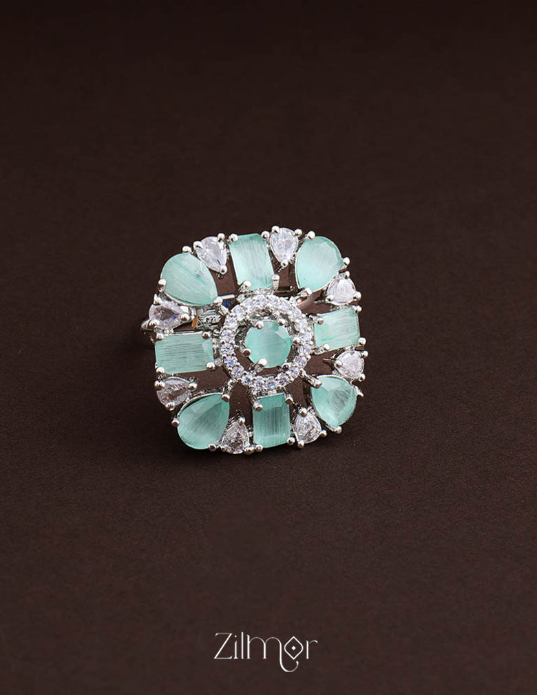 Silvertone AD Ring (color option) - OT100792 9-Zilmor