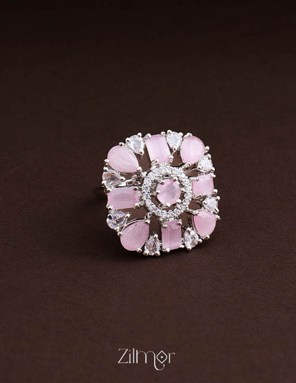 Silvertone AD Ring (color option) - OT100792 10-Zilmor