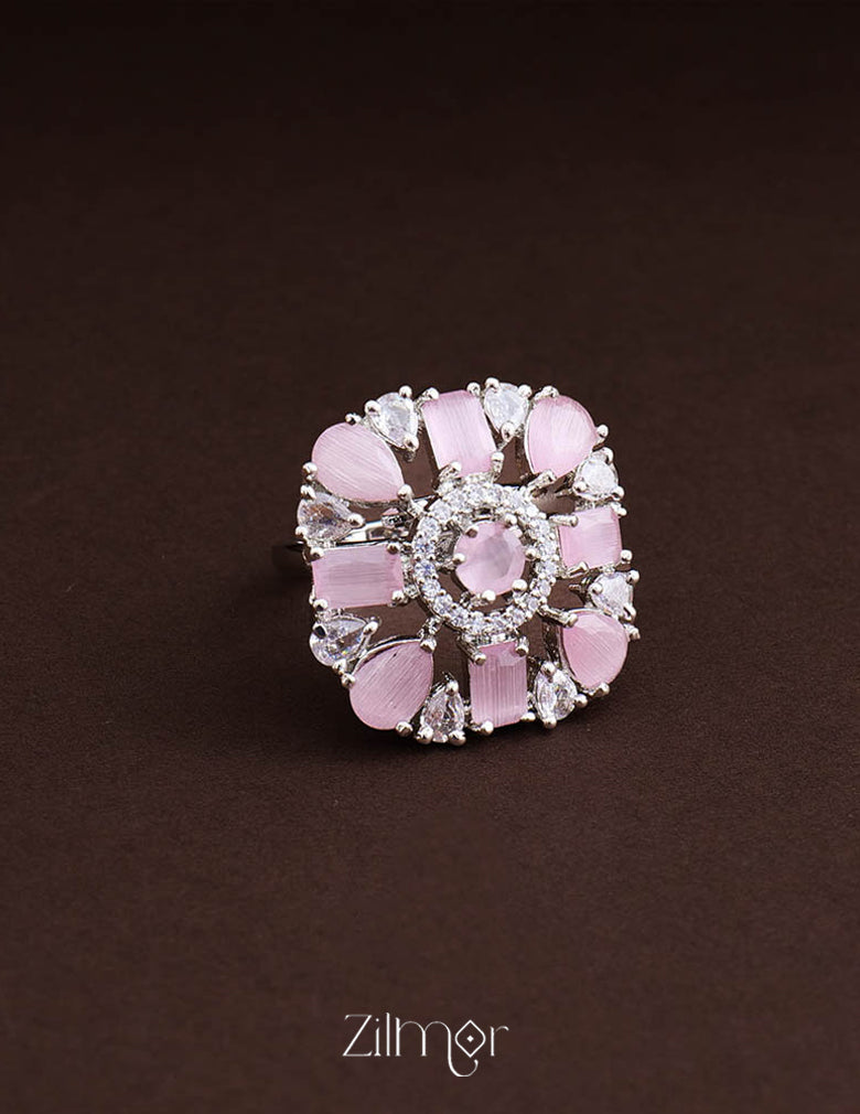 Silvertone AD Ring (color option) - OT100792 10-Zilmor