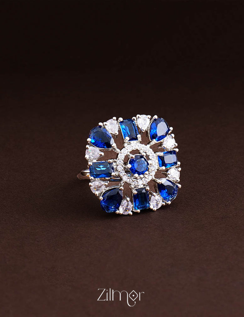 Silvertone AD Ring (color option) - OT100792 11-Zilmor