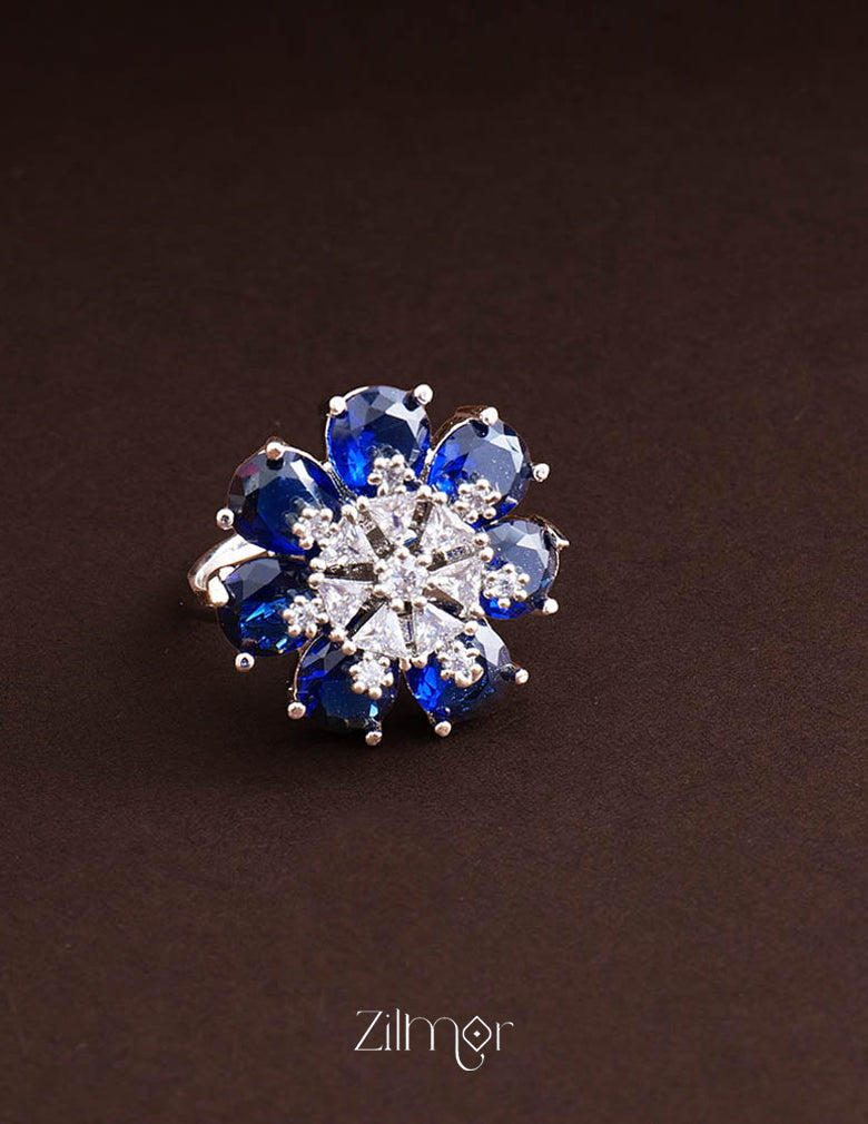 Silvertone AD Ring (color option) - OT100793 2-Zilmor