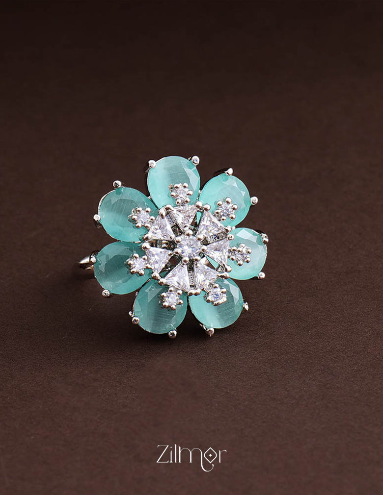 Silvertone AD Ring (color option) - OT100793 4-Zilmor