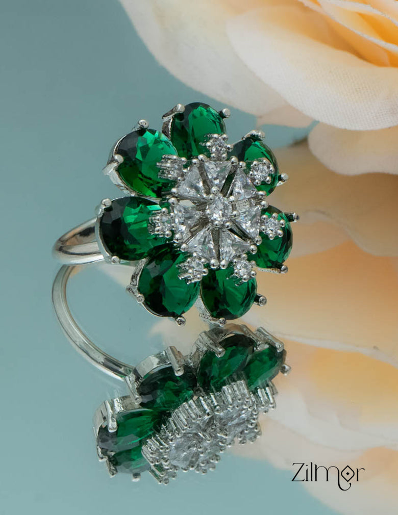 Silvertone AD Ring (color option) - OT100793 5-Zilmor