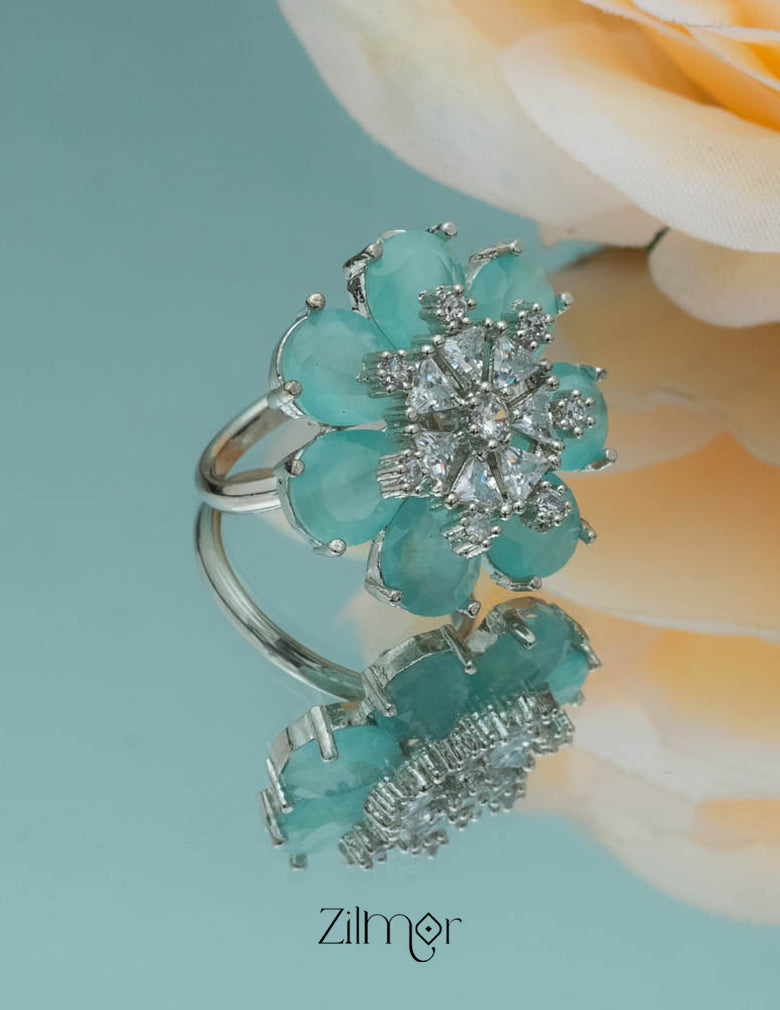 Silvertone AD Ring (color option) - OT100793 7-Zilmor