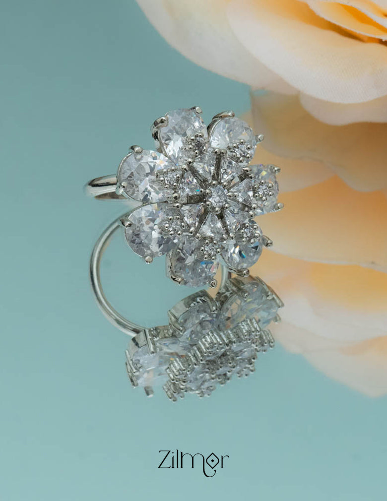 Silvertone AD Ring (color option) - OT100793 8-Zilmor