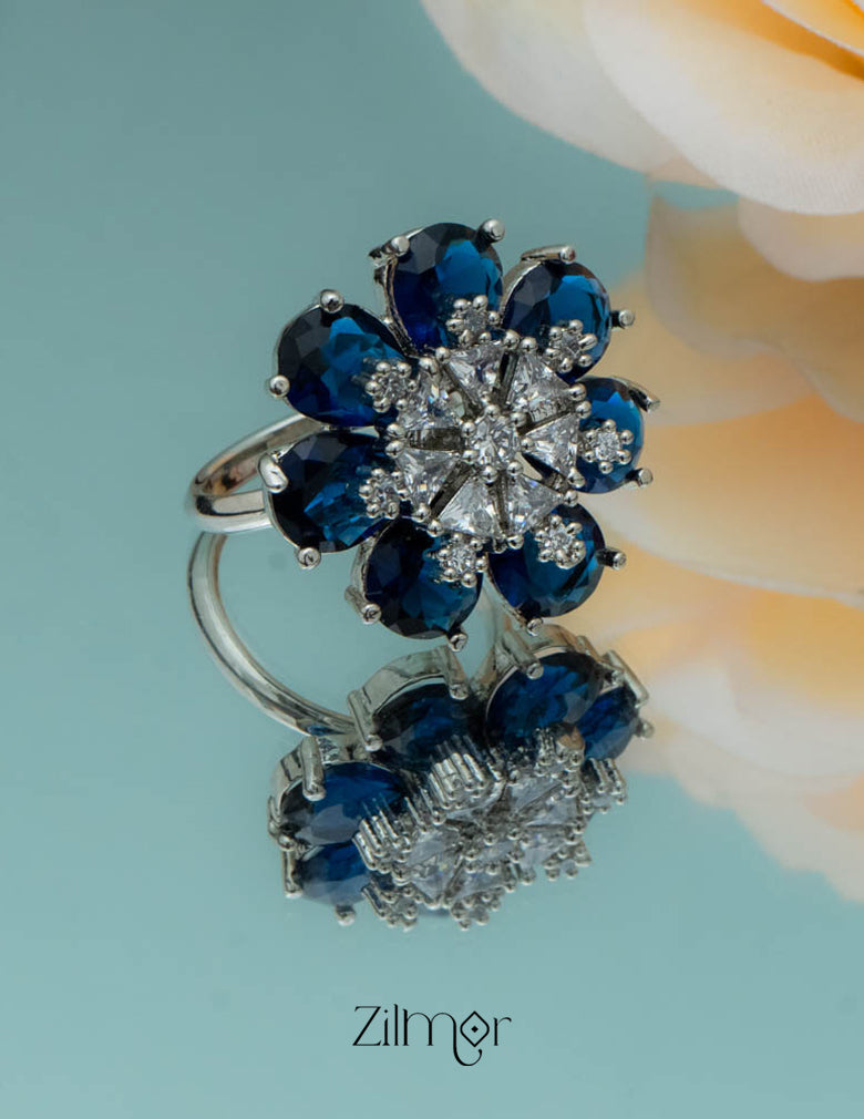 Silvertone AD Ring (color option) - OT100793 9-Zilmor