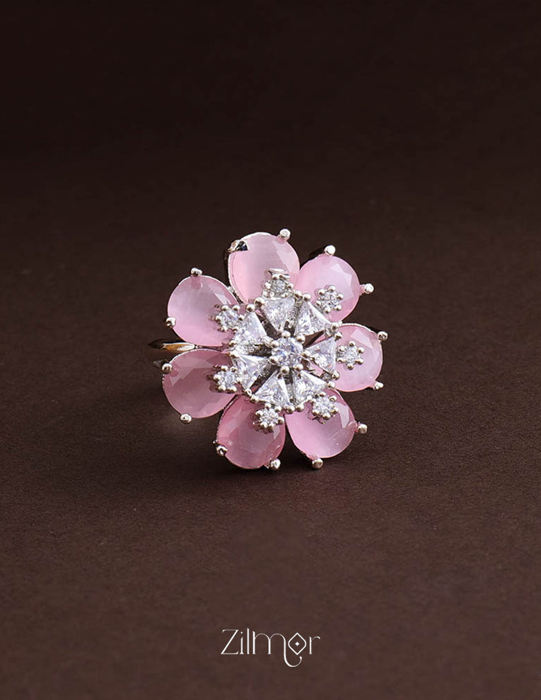 Silvertone AD Ring (color option) - OT100793 10-Zilmor