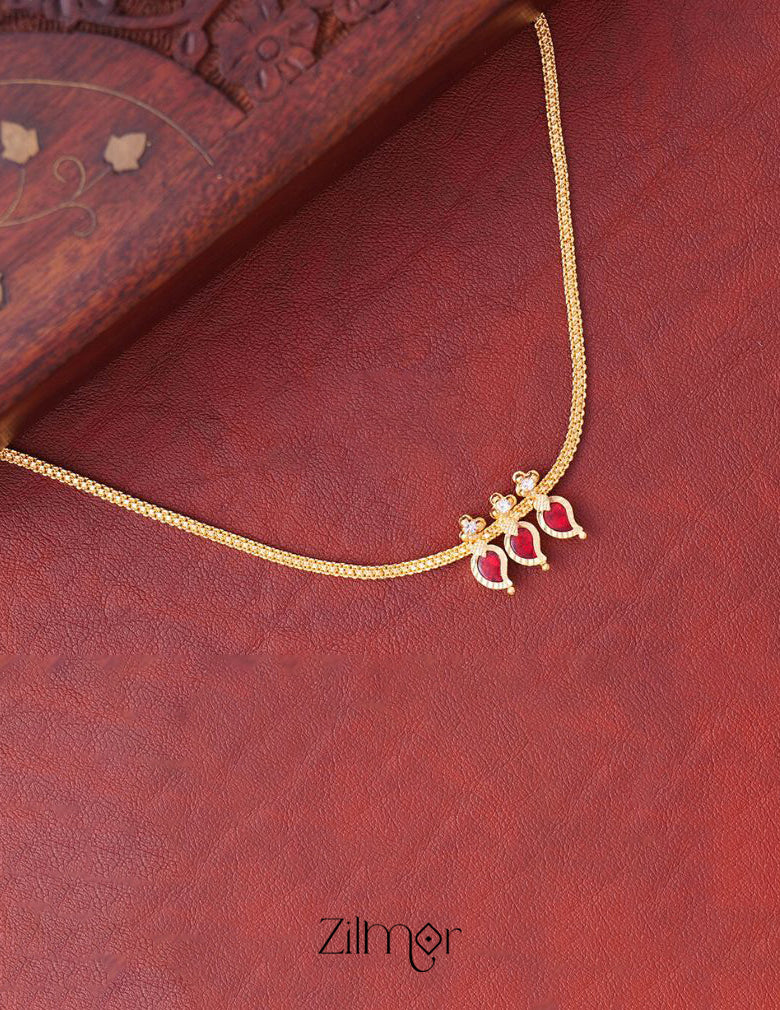 Simple Mango palakka necklace - KY100835 3-Zilmor