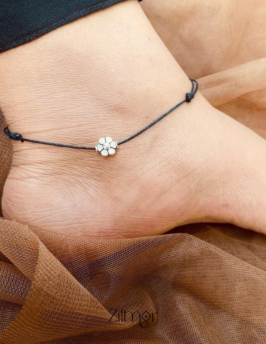 Single flower charm Anklet - KY100460 2-Zilmor