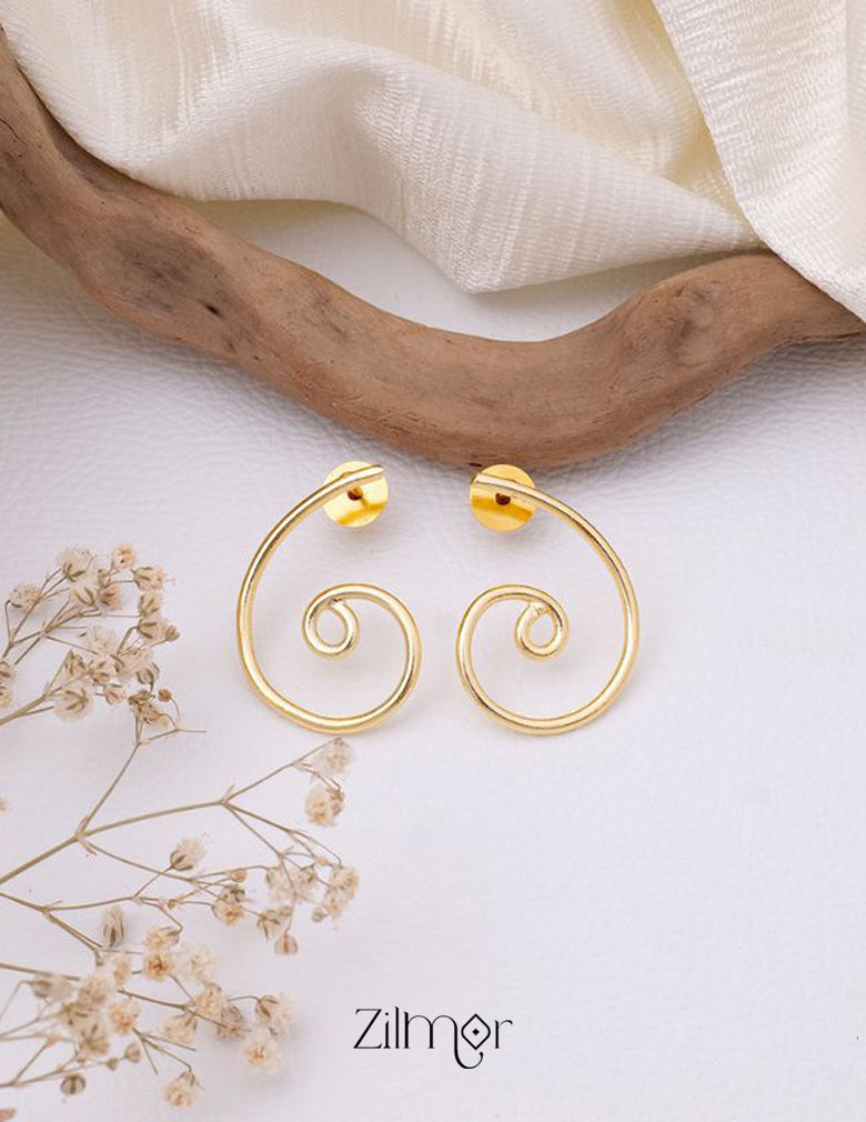 Spiral Brass Earrings - AS100759 2-Zilmor