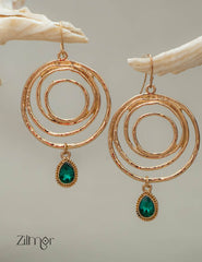 Spiral patterned matte polish earrings - PT100813 2-Zilmor