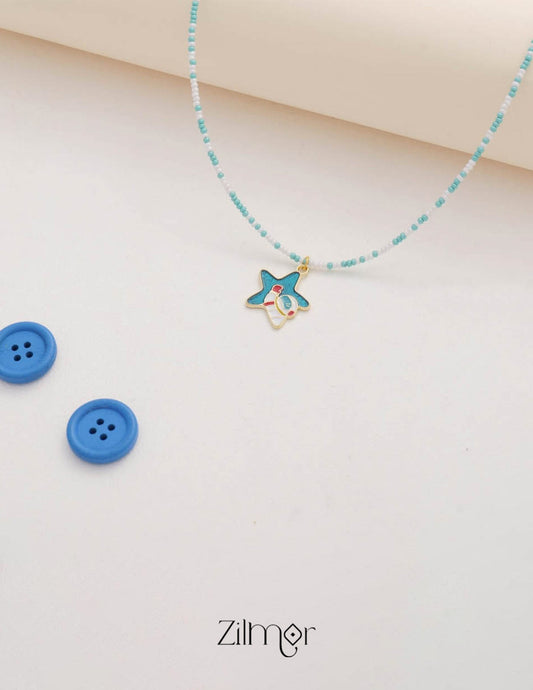Star Daisy Seed Beaded Choker Necklace for Kids 1-Zilmor