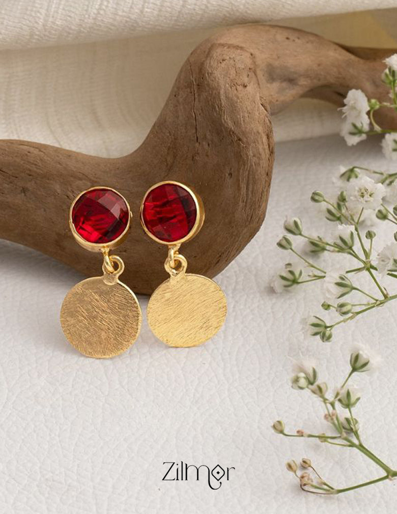 Symphony Glossy Stone Earrings - AS100703 2-Zilmor