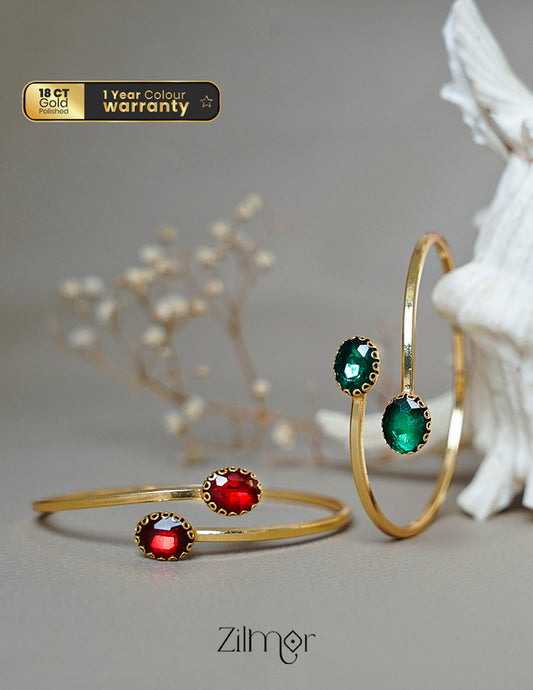 TR101909 - Gold Plated Adjustable Bangle 1-Zilmor