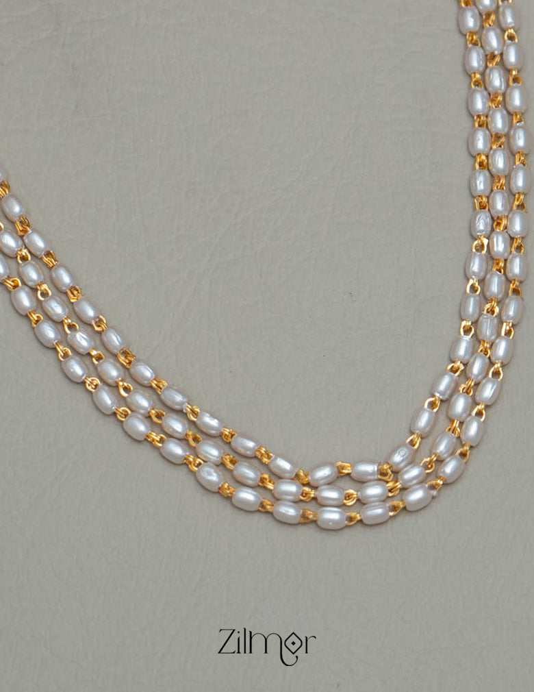 TR101927 -  Pearl Triple Layer Necklace