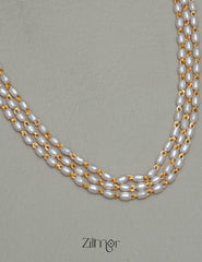 TR101927 -  Pearl Triple Layer Necklace 3-Zilmor
