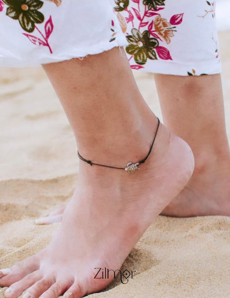 Tortoise Charm Anklet 1-Zilmor