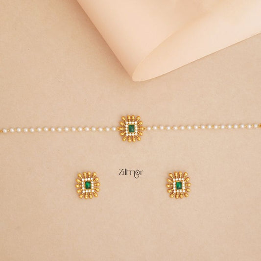 Pearl Necklace with Earring Set (color option)  -NV100282