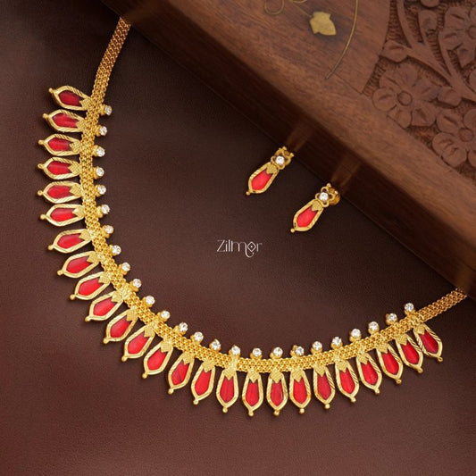 Gold tone Nagapadam Necklace Earring set (color option) PP100145