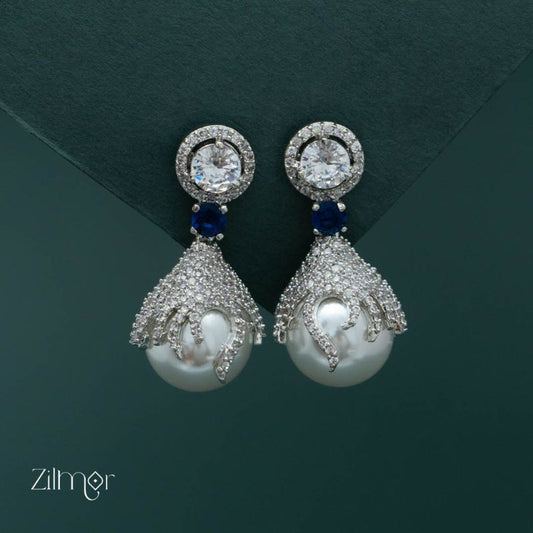 Sasha - AD Stone with Pearl Earrings