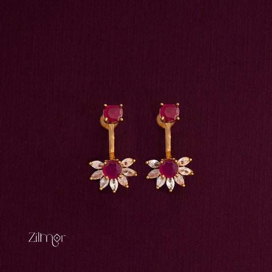 Gold toned Flower Earrings - PE100638