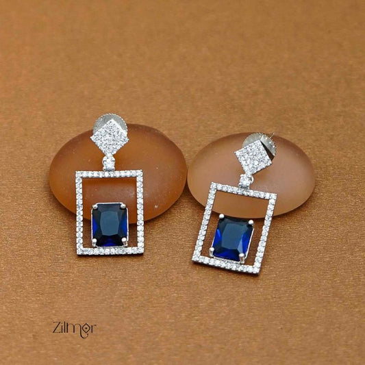 KL101217 - Silver Color AD Stone Earrings (color option)