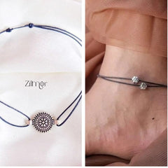 Combo of Sunflower  & Mandala Charm Anklet 2-Zilmor