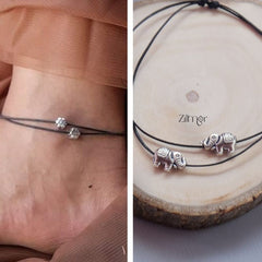 Combo of Sun Flower & Elephant Charm Anklet 2-Zilmor
