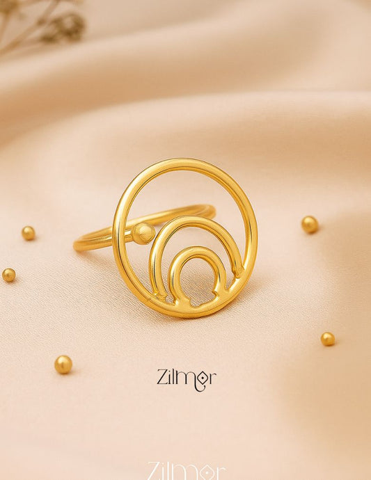 AS101150 - Solid Gold Hoop Spinner Ring