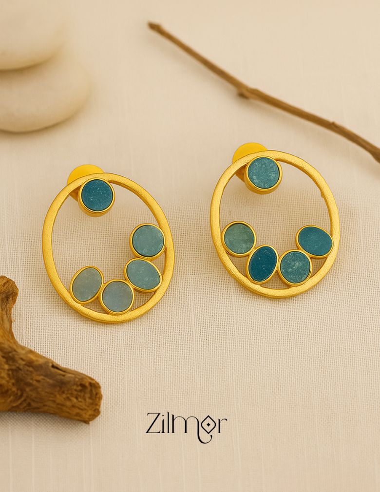 NA100976 - Druzy Stone Earrings (color option) 1-Zilmor