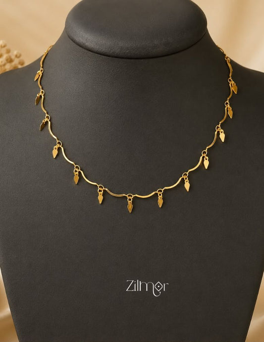 18K Gold Plated Kerala Elakka Thali Choker Necklace  - KT1012532