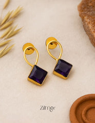 Crystal Stone Earrings (color option) -KE100441 1-Zilmor