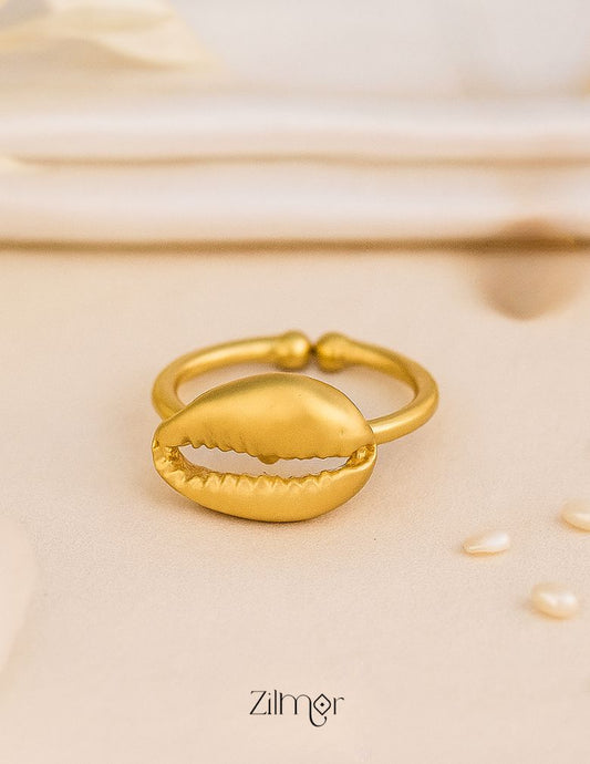 AS101275 - Gold Plated Shell Ring